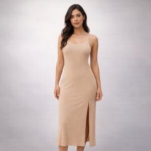 12th Tribe Ribbed Knit Maxi Dress – One Size (Fits S–M)